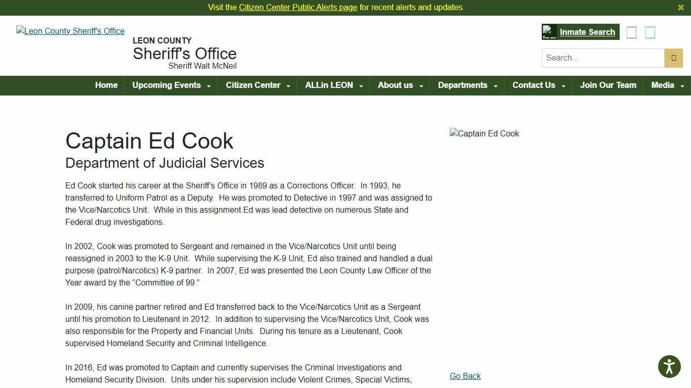 Leon County Sheriff's Office > About us > Meet the command staff